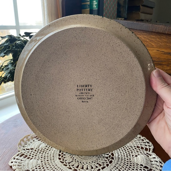 Handcrafted Ceramic Plate with Tree Design - Picture 5 of 9